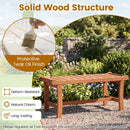 2-Person Outdoor Wood Bench with Slatted Seat - Set of 2 by LJGDeals