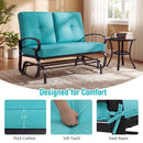 2-Seat Outdoor Swing Glider Chair with Cushions by LJGDeals