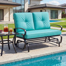 2-Seat Outdoor Swing Glider Chair with Cushions by LJGDeals