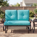 2-Seat Outdoor Swing Glider Chair with Cushions by LJGDeals