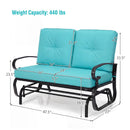 2-Seat Outdoor Swing Glider Chair with Cushions by LJGDeals