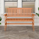 2-Person Patio Loveseat with Slatted Backrest and Comfortable Armrests by LJGDeals