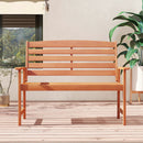 2-Person Wooden Garden Bench with Slatted Backrest and Comfortable Armrests by LJGDeals