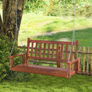 2-Person Wooden Outdoor Porch Swing with 500 lbs Weight Capacity by LJGDeals