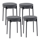 Bar Stools Set of 4 Upholstered Kitchen Stools with Foot Pads by LJGDeals