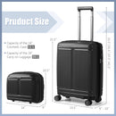 2-Piece Luggage Set 20 Inch Carry-on Suitcase and 14 Inch Cosmetic Case by LJGDeals