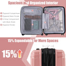 2-Piece Luggage Set 20 Inch Carry-on Suitcase and 14 Inch Cosmetic Case