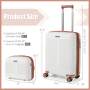 2-Piece Luggage Set 20 Inch Carry-on Suitcase and 14 Inch Cosmetic Case
