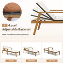 2 Piece Outdoor Chaise Lounge Chair Set Rattan Patio Chaise with Armrests by DirectDeals