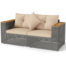 2-Piece Patio Corner Sofa Set with Thick Cushions by LJGDeals