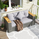 2-Piece Patio Corner Sofa Set with Thick Cushions by LJGDeals