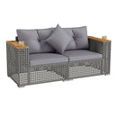 2-Piece Patio Corner Sofa Set with Thick Cushions by LJGDeals