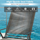 2 Piece Patio Folding Chaise Lounge Chairs Recliner with 6-Level Backrest by LJGDeals