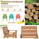 2 Piece Patio Hardwood Chair with Slatted Seat and Inclined Backrest by LJGDeals