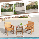 2 Piece Patio Hardwood Chair with Slatted Seat and Inclined Backrest by LJGDeals