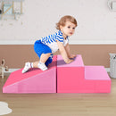 2-Piece Step and Slide Climber for Infants and Toddlers Baby Soft Play Set