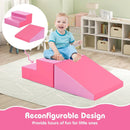 2-Piece Step and Slide Climber for Infants and Toddlers Baby Soft Play Set by LJGDeals