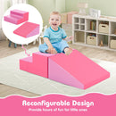 2-Piece Step and Slide Climber for Infants and Toddlers Baby Soft Play Set