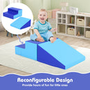 2-Piece Step and Slide Climber for Infants and Toddlers Baby Soft Play Set