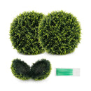 2 Pieces 18/22 Inches Indoor Outdoor Faux Decorative Balls for Patio Garden Front Door Balcony and Backyard by DirectDeals
