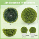 2 Pieces 20 Inches Artificial Sun-Protective Topiary Spheres for Patio Garden Front Door Balcony Backyard-M by LJGDeals