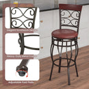 Set of 2 30 Inch Bar Stool with Backrest and Footrest by LJGDeals