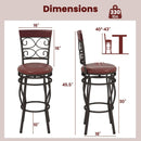 Set of 2 30 Inch Bar Stool with Backrest and Footrest by LJGDeals