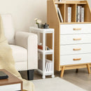 2 Pieces 3-Tier Slim Detachable Storage Cart with Drainage Holes and Wheels-White by LJGDeals
