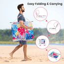 2 Pieces 5-position Lay Flat Beach Recliner with Carry Strap and Metal Frame by LJGDeals