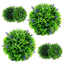 2 Pieces Artificial Lavender Topiary Balls with Flowers by LJGDeals