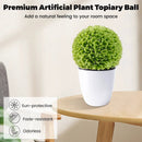 2 Pieces Artificial Plant Topiary Balls Faux Boxwood Decorative Balls by LJGDeals