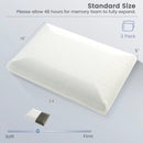 2 Pieces Bamboo Charcoal Memory Foam Pillow for Pain Relief Sleeping by LJGDeals