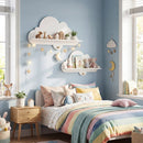 2 Pieces Floating Cloud Shelves Wall Mounted Storage Display Rack-White by LJGDeals