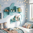 2 Pieces Floating Dolphin Shelves Wall Mounted Storage Display Rack by LJGDeals