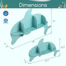 2 Pieces Floating Dolphin Shelves Wall Mounted Storage Display Rack by LJGDeals