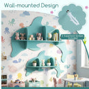 2 Pieces Floating Dolphin Shelves Wall Mounted Storage Display Rack by LJGDeals