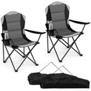 Folding Camping Chairs for Adults with Cup Holders (2-Pack) by LJGDeals