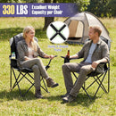 Folding Camping Chairs for Adults with Cup Holders (2-Pack) by LJGDeals