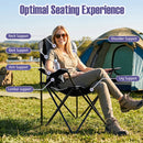 Folding Camping Chairs for Adults with Cup Holders (2-Pack) by DirectDeals