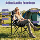 Folding Camping Chairs for Adults with Cup Holders (2-Pack) by LJGDeals