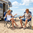 Folding Camping Chairs for Adults with Cup Holders (2-Pack) by LJGDeals