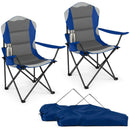 Folding Camping Chairs for Adults with Cup Holders (2-Pack) by LJGDeals
