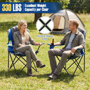 Folding Camping Chairs for Adults with Cup Holders (2-Pack) by LJGDeals