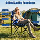 Folding Camping Chairs for Adults with Cup Holders (2-Pack) by LJGDeals