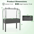 2 Pieces Galvanized Raised Garden Bed with Legs and Greenhouse Cover for Vegetable Flower by LJGDeals