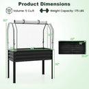 2 Pieces Galvanized Raised Garden Bed with Legs and Greenhouse Cover for Vegetable Flower by LJGDeals
