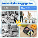2 Pieces Kids Carry-on Luggage Set with 12 Inch Backpack
