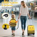 2 Pieces Kids Luggage Set on Wheels with Anti-Lose Rope and Retractable Rod-Yellow by LJGDeals