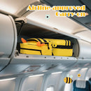 2 Pieces Kids Luggage Set on Wheels with Anti-Lose Rope and Retractable Rod-Yellow by LJGDeals