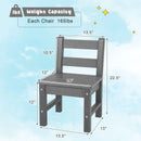 2 Pieces Kids Learning Chair set with Backrest by LJGDeals